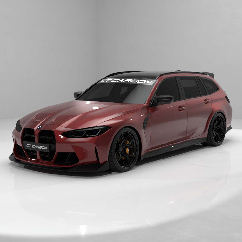 BMW G81 M3 & G21 3 Series Touring 2018+ Carbon Fibre Roof Spoiler - V4 - CT Design - view 4