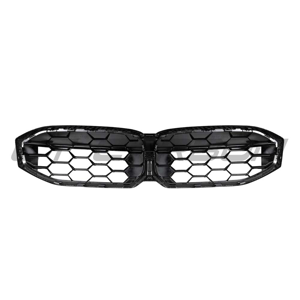 BMW 3 Series G20/G21 LCI 2022+ Carbon Fibre Diamond Slat Grille - view 4