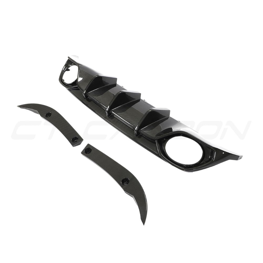 Audi RS3 8Y 2022-2024 Saloon Carbon Fibre Diffuser V1 - CT Design - view 9