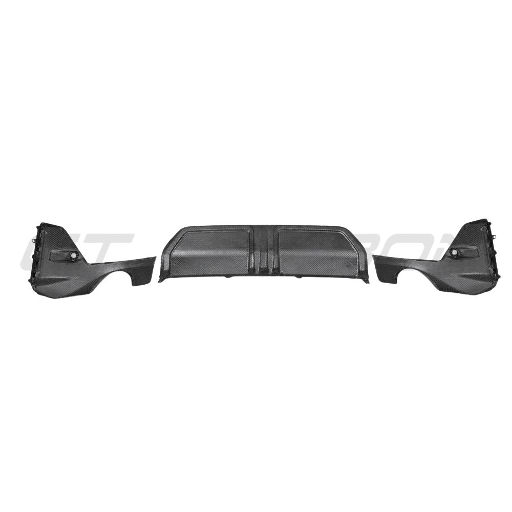 BMW 3 Series G20/G21 2022+ LCI Carbon Fibre Diffuser - Round Tips - V1 - view 6