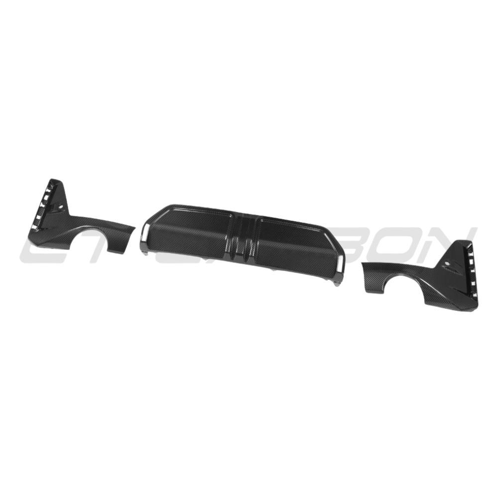 BMW 3 Series G20/G21 2022+ LCI Carbon Fibre Diffuser - Round Tips - V1 - view 8