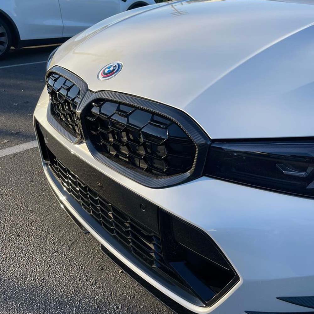 BMW 3 Series G20/G21 LCI 2022+ Carbon Fibre Diamond Slat Grille - view 7