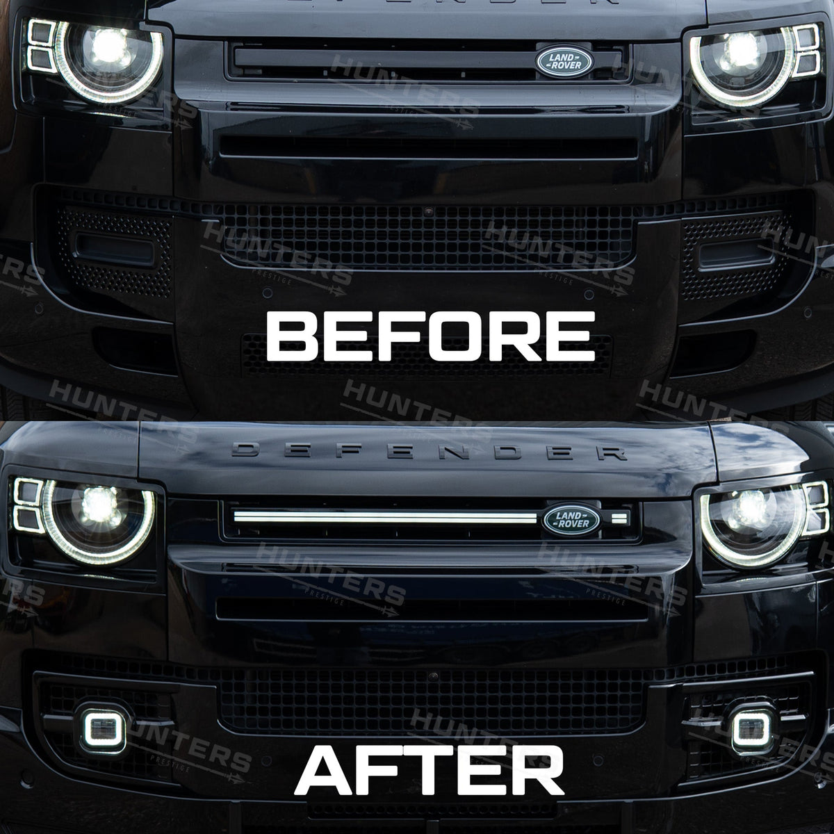 New Land Rover Defender L663 Square Fog Light / DRL - view 3