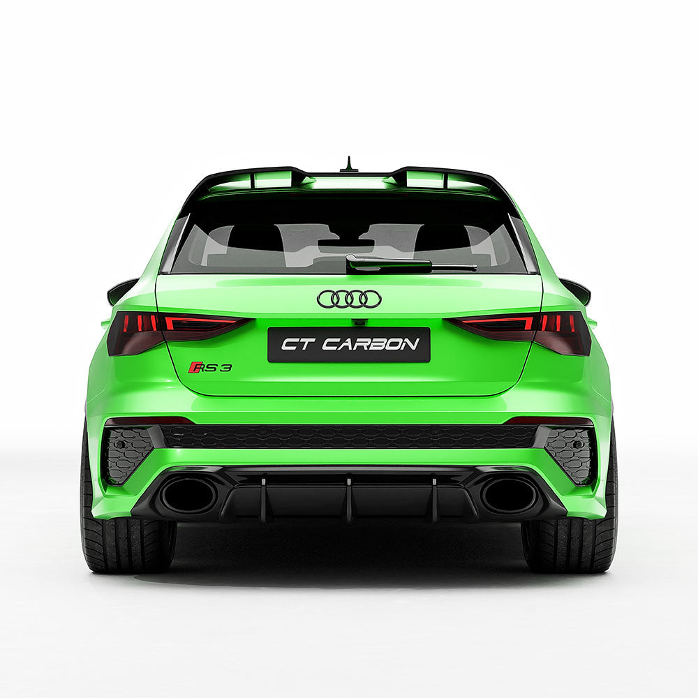 Audi RS3 8Y 2022-2024 Carbon Fibre Rear Diffuser - V2 - CT Design - view 4