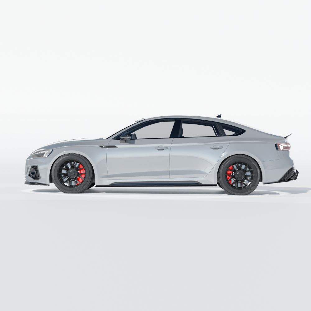 Audi RS5 B9.5 Sportback 2020-2025 Carbon Fibre Side Skirts - CT Design - view 3