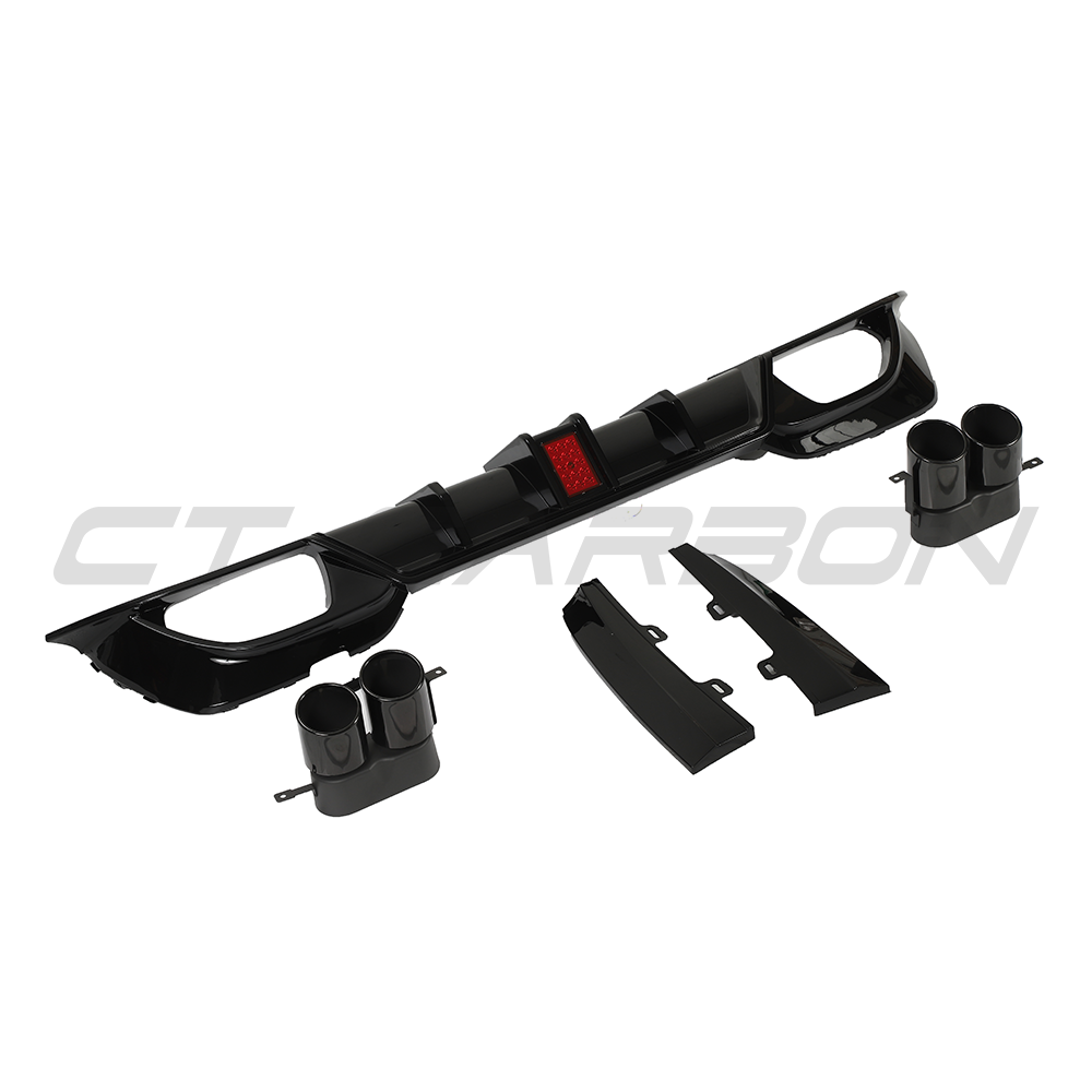 BMW G20/G21 3 Series 2019-2022 Pre LCI Gloss Led Black Diffuser With Tips - view 6