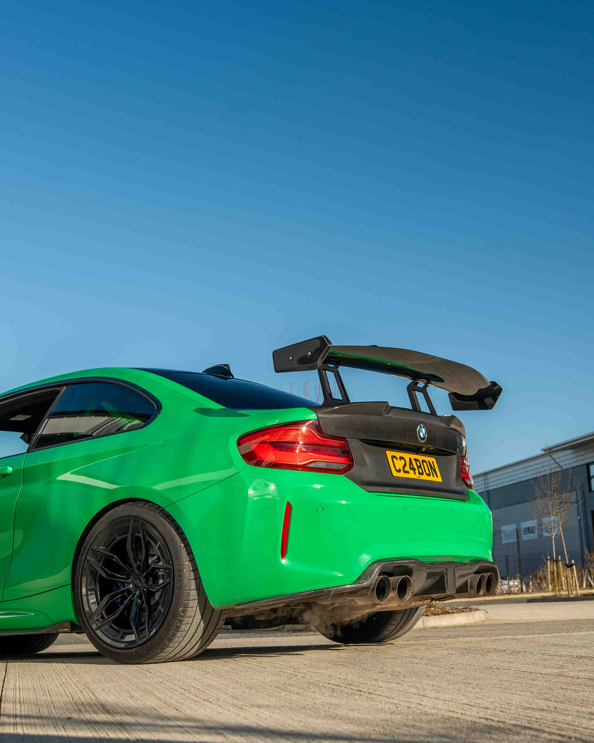 BMW F87 M2/M2C & F22 2 Series Carbon Fibre Swan Neck Wing - V8 - CT Design - view 3