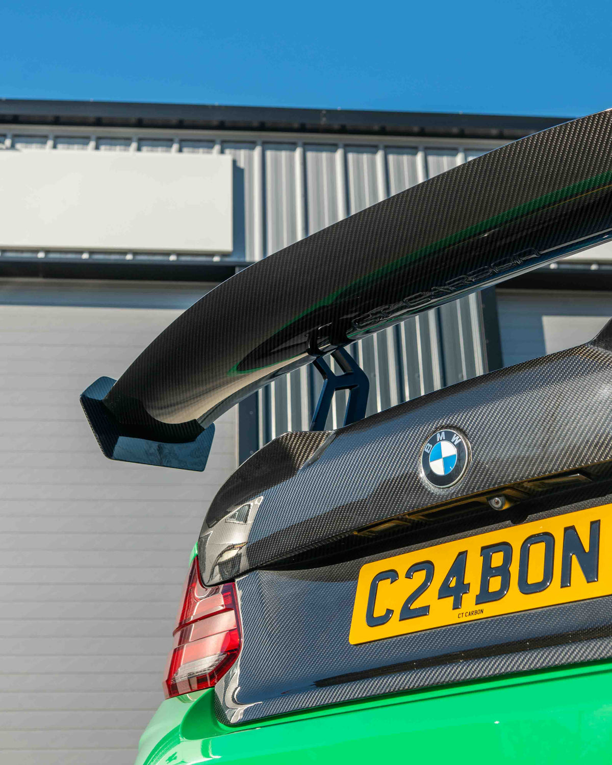 BMW F87 M2/M2C & F22 2 Series Carbon Fibre Swan Neck Wing - V8 - CT Design - view 9