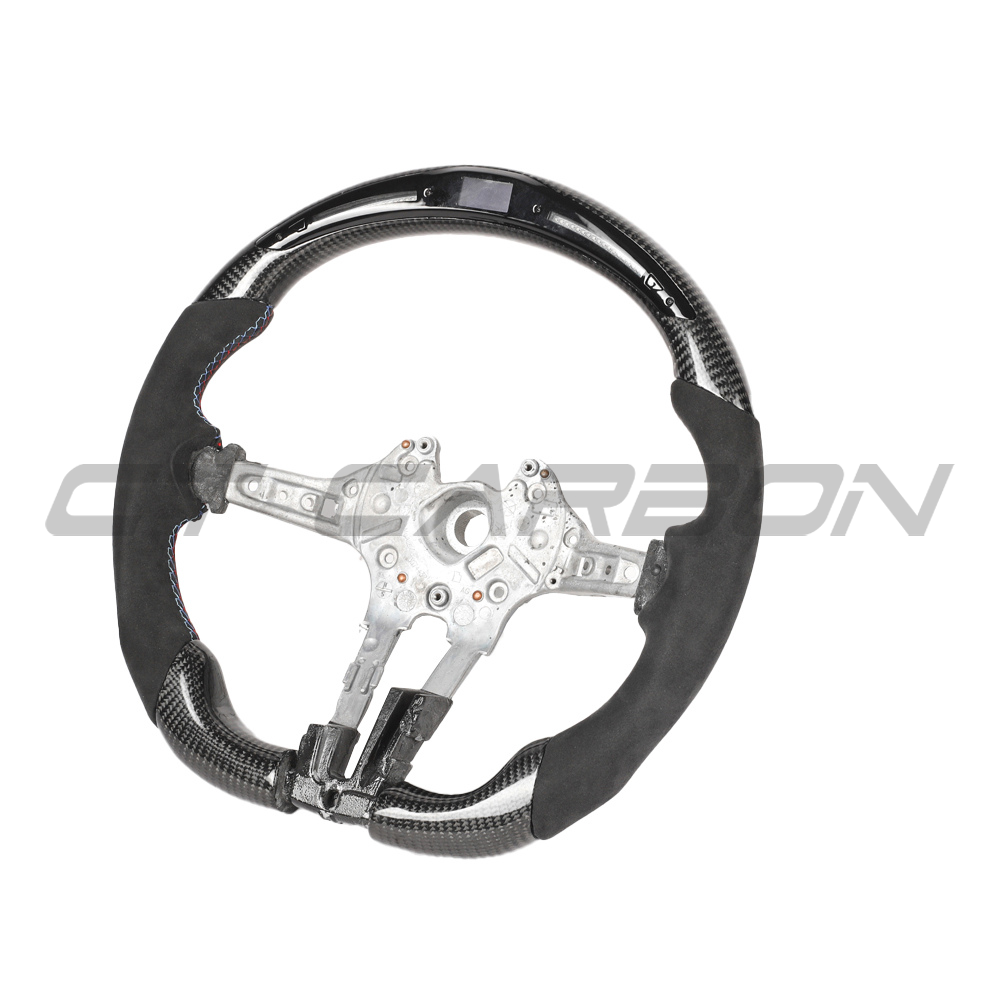 BMW Fxx Carbon Fibre / Alcantara / Led Flat Bottom Custom Steering Wheel - view 8