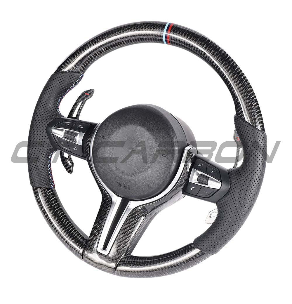 BMW Fxx Carbon Fibre / Leather Custom Steering Wheel - view 2
