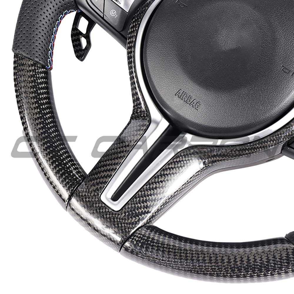 BMW Fxx Carbon Fibre / Leather Custom Steering Wheel - view 5