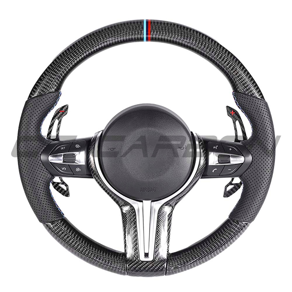 BMW Fxx Carbon Fibre / Leather Custom Steering Wheel - view 3