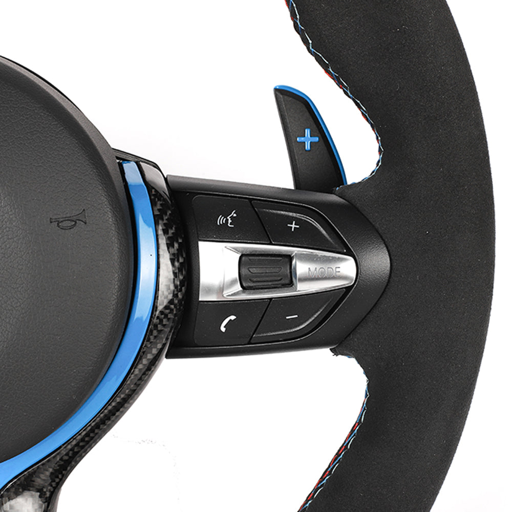 BMW Fxx Leather / Alcantara / Flat Bottom Custom Steering Wheel - view 12