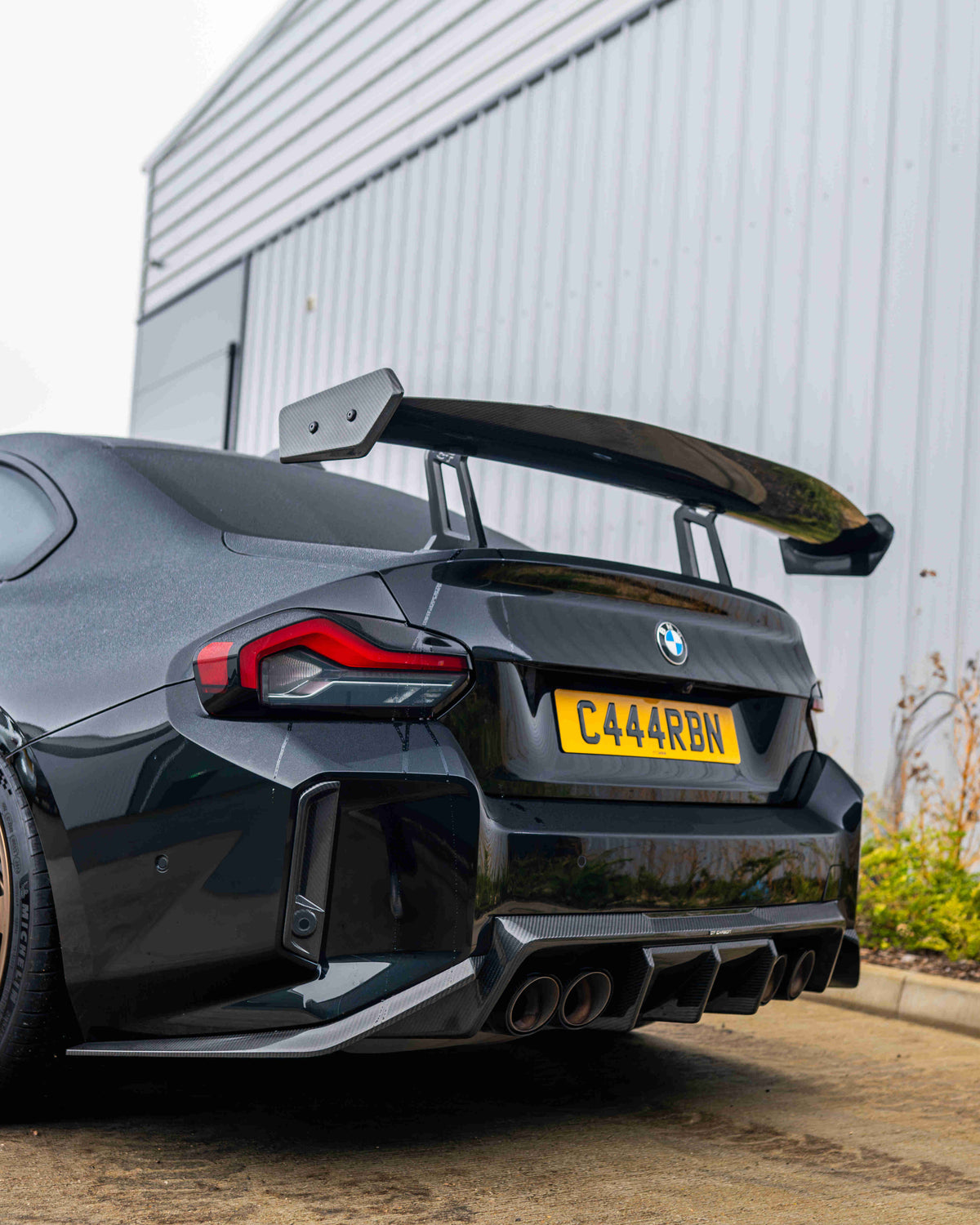 BMW G87 M2 & G42 2 Series Carbon Fibre Swan Neck Wing - CT Design - view 3