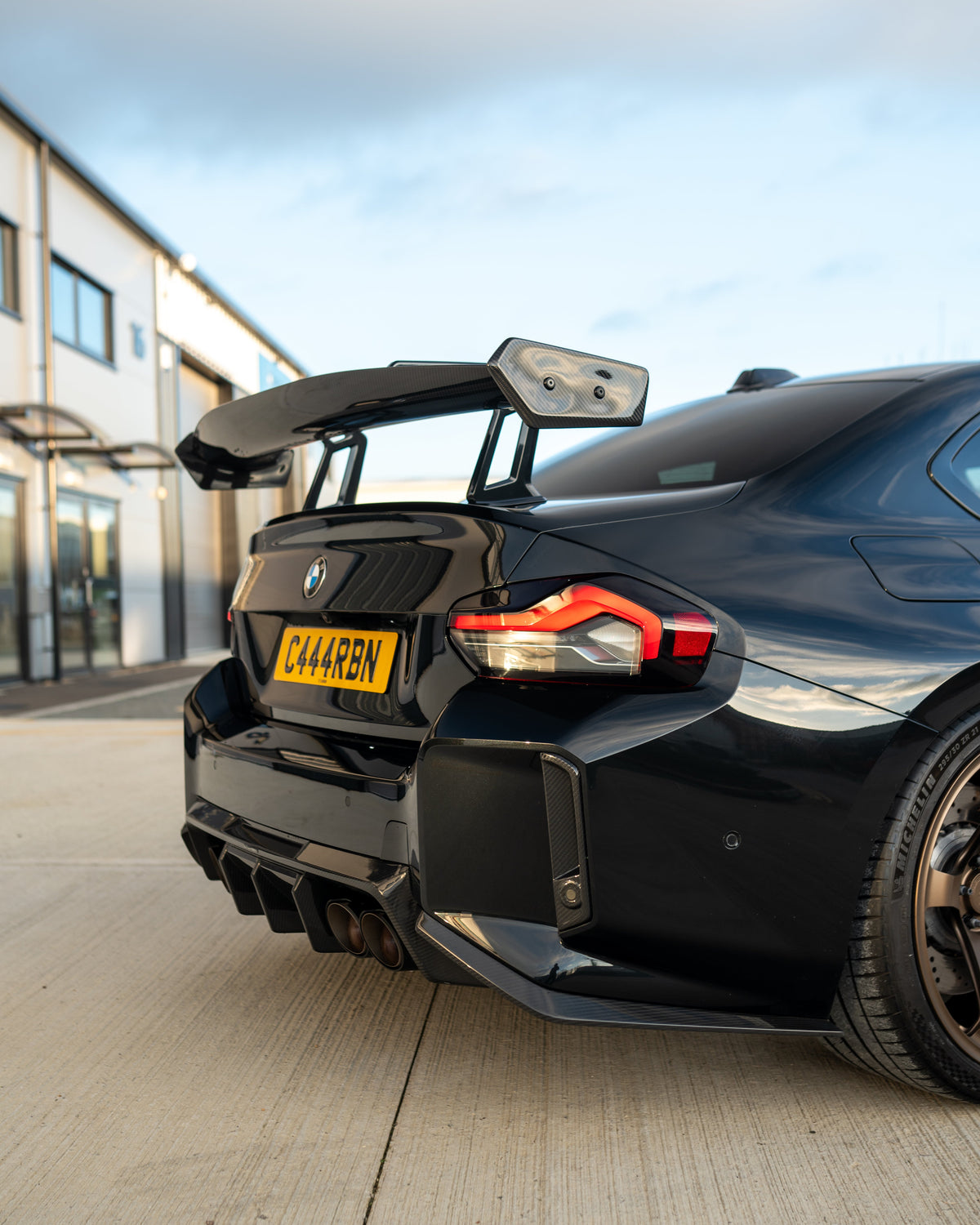 BMW G87 M2 & G42 2 Series Carbon Fibre Swan Neck Wing - CT Design - view 5