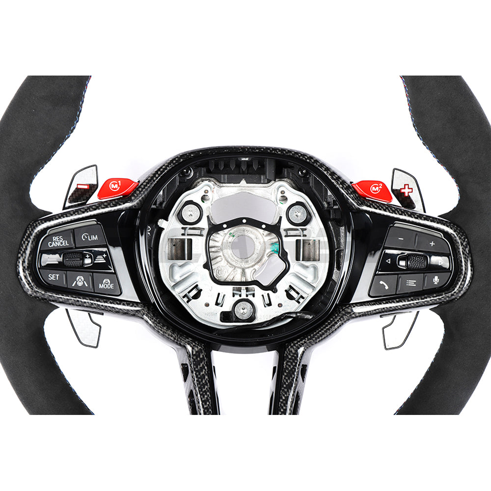 BMW Gxx LCI Alcantara Flat Bottom Custom Steering Wheel - view 6