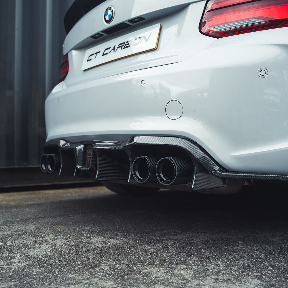 BMW M2/M2C F87 Carbon Fibre Diffuser - V6 - view 5
