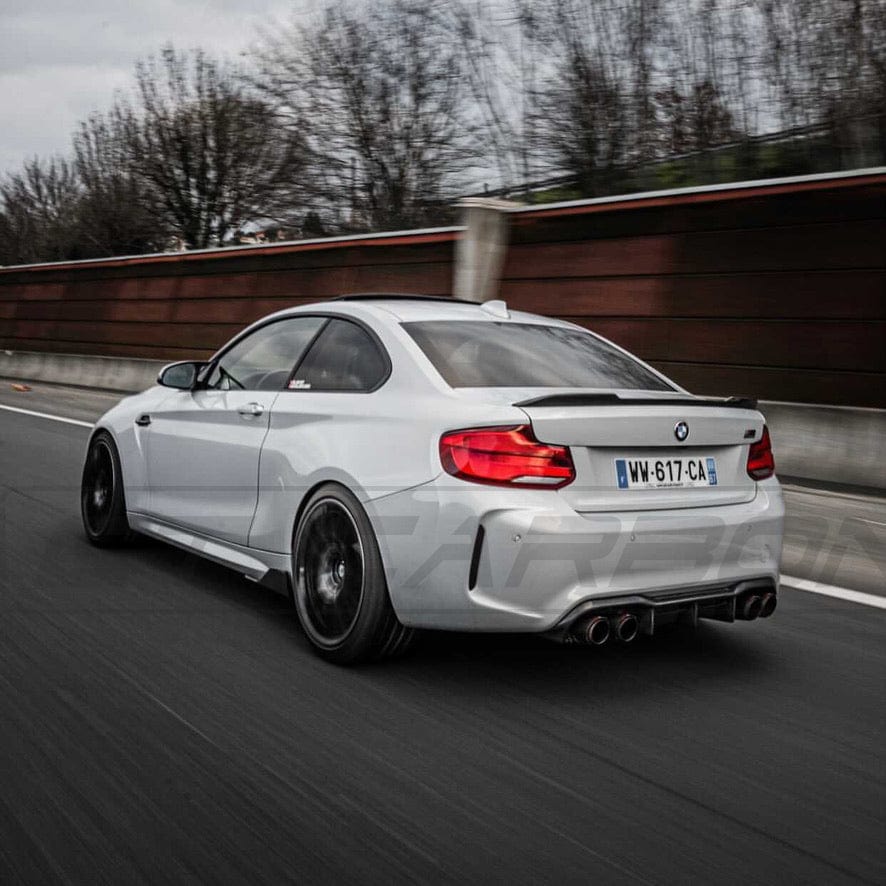 BMW M2/M2C F87 Carbon Fibre Diffuser - V4 - view 2