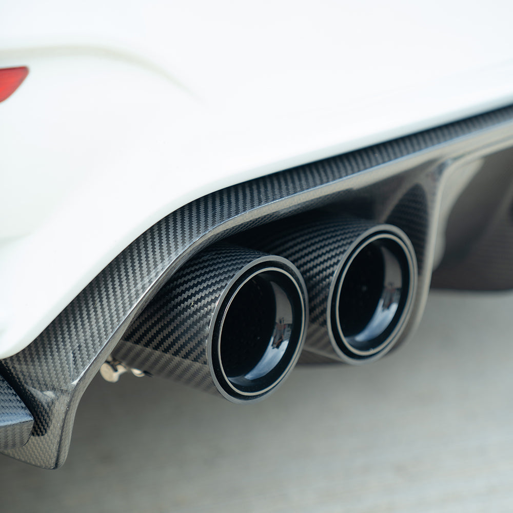 BMW M2/M3/M4/M5 F10/F80/F82/F83/F87 Carbon Fibre Exhaust Tips - Black X4 - view 2