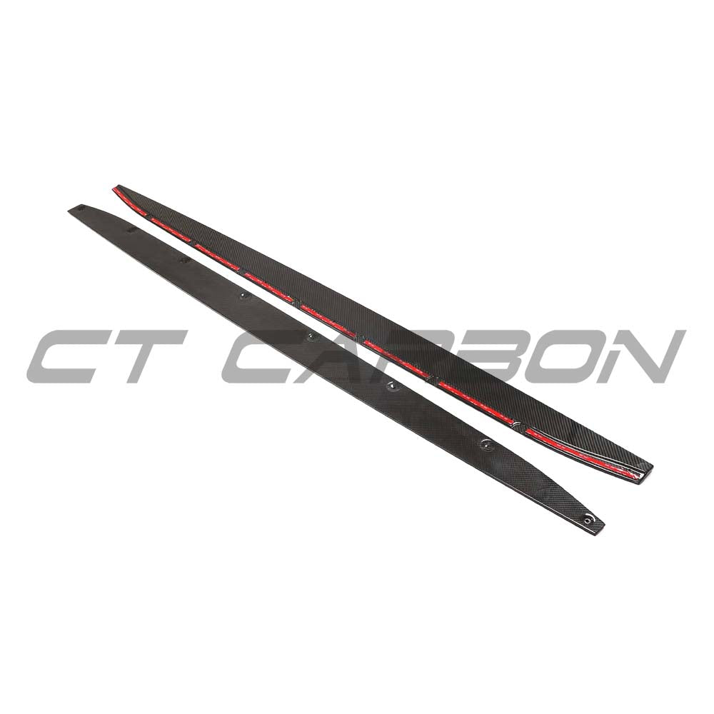 BMW M3 G80/G81 Carbon Fibre Side Skirt Extensions - V3 - CT Design - view 7