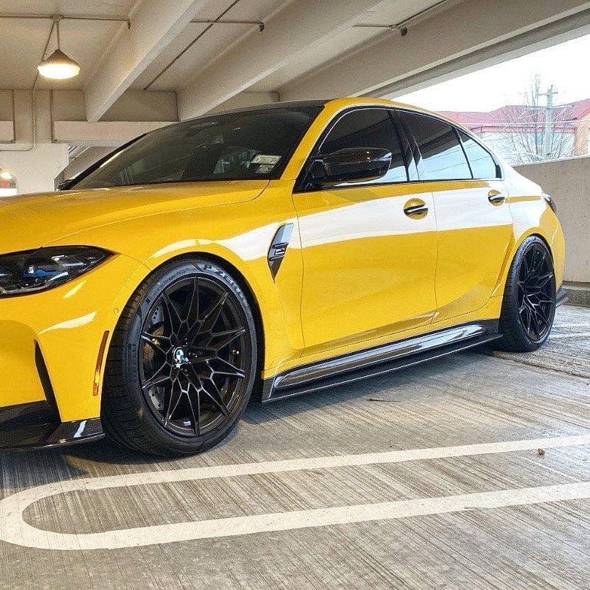 BMW M3 G80/G81 Carbon Fibre Side Skirt Replacement - V4 - CT Design - view 3