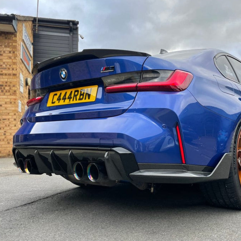 BMW M3/3 Series G80/G20 2018+ Wet Carbon Fibre Spoiler - V3 - view 2