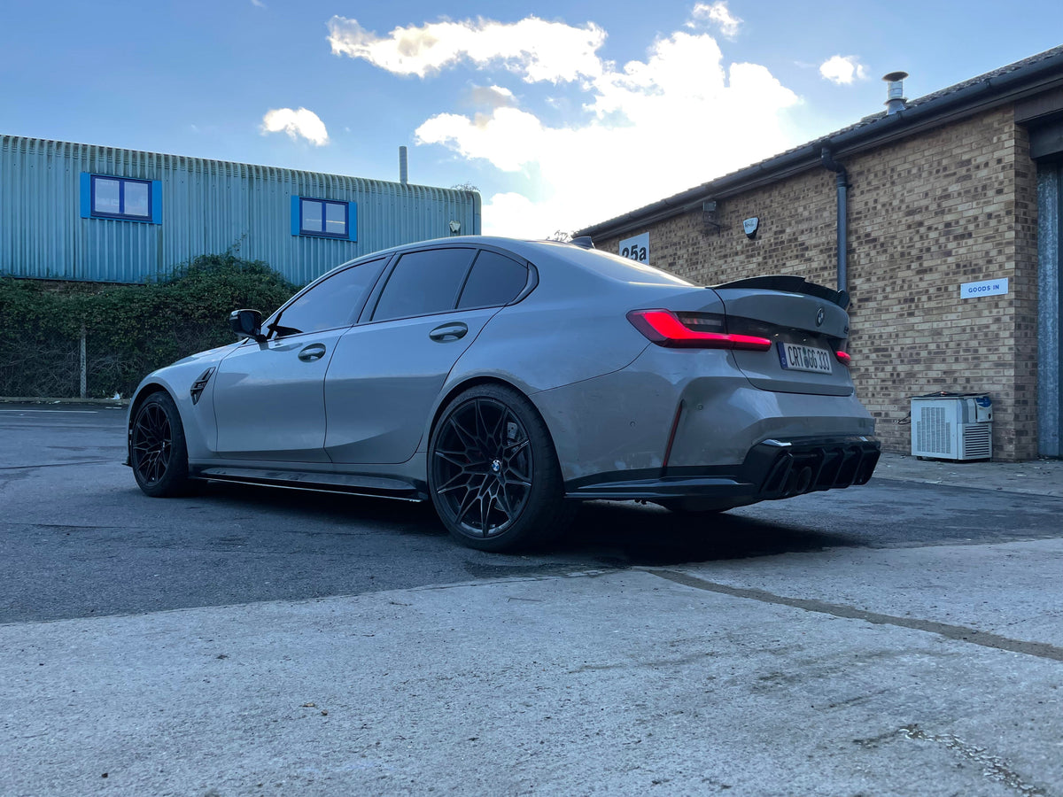 BMW M4 G82/G83 Carbon Fibre Side Skirt Extensions V1 - CT Design - view 6