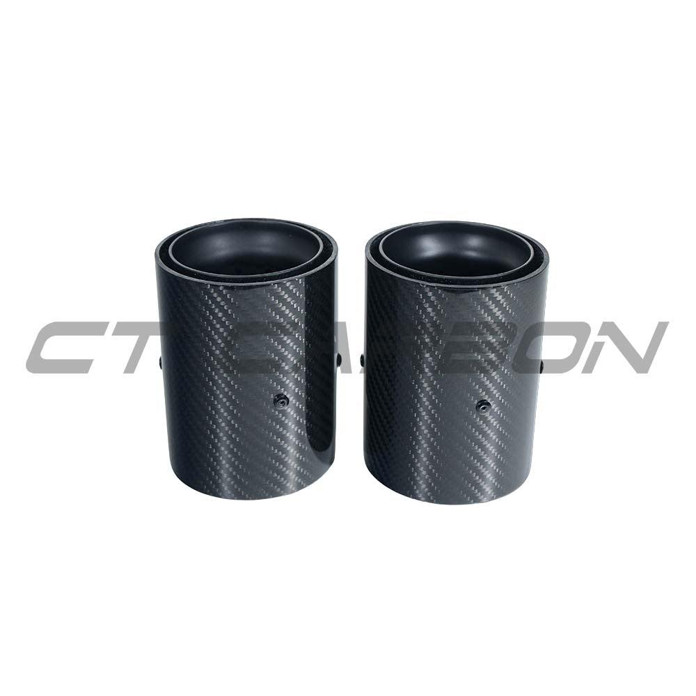 BMW F20/F21/F22/F23/F30/F31/F32/F33 Carbon Exhaust Tips - Matte Black (set Of 2) - view 4