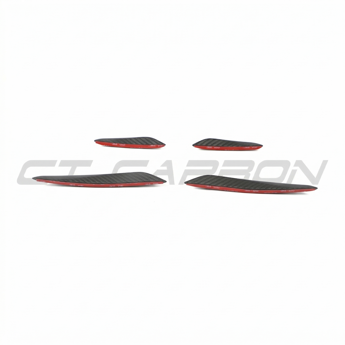 Audi RS3 8Y 2025+ Matte Carbon Fibre Front Bumper Canards - CT Design - view 2