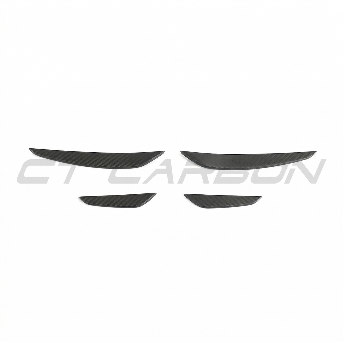 Audi RS3 8Y 2025+ Matte Carbon Fibre Front Bumper Canards - CT Design - view 4