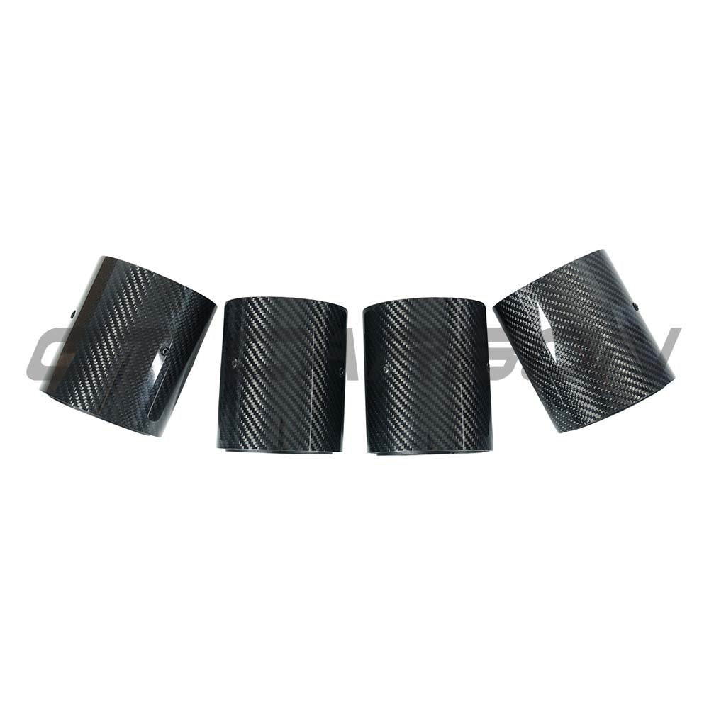 BMW M2, M3, M4 G87/G80/G81/G82/G83 Carbon Exhaust Tips - Black Straight Cut (set Of 4) - view 3