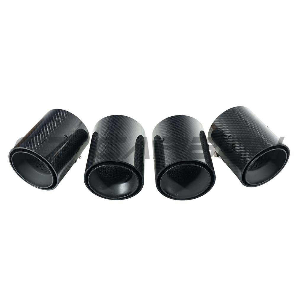 BMW M2, M3, M4 G87/G80/G81/G82/G83 Carbon Exhaust Tips - Black Straight Cut (set Of 4) - view 4