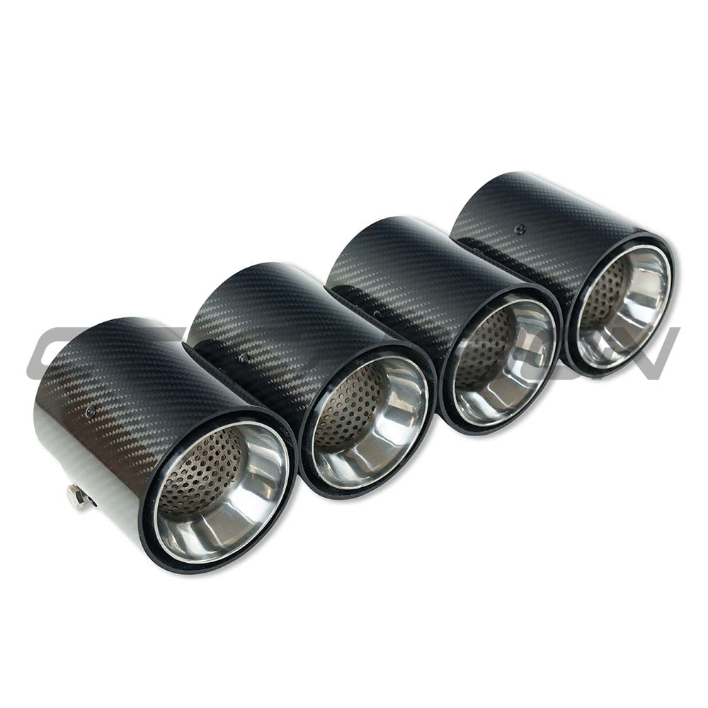 BMW M2, M3, M4 G87/G80/G81/G82/G83 Carbon Exhaust Tips - Chrome Straight Cut (set Of 4) - view 5