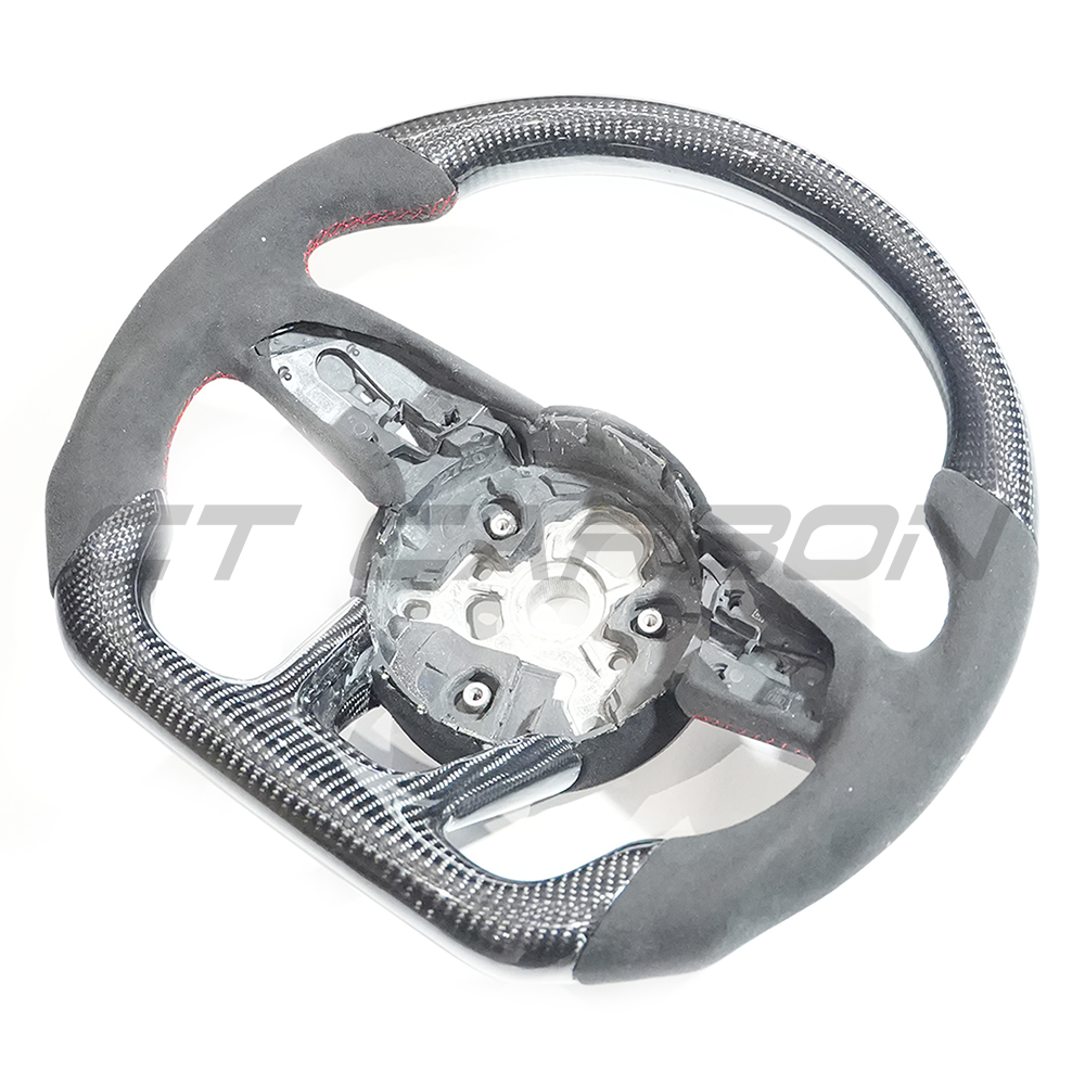 Audi B9 & 8V 2016-2024 Carbon Fibre / Alcantara Flat Bottom Custom Steering Wheel - view 4