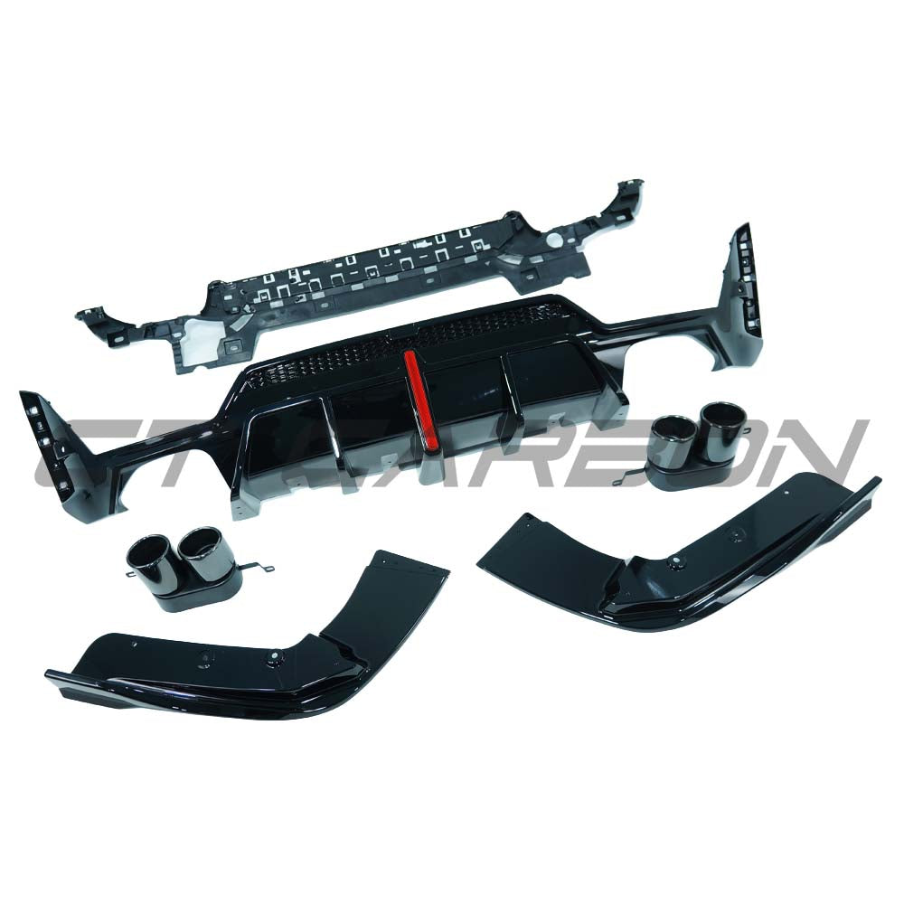 BMW 3 Series G20/G21 Gloss Black LCI Diffuser (round Tips) - view 3