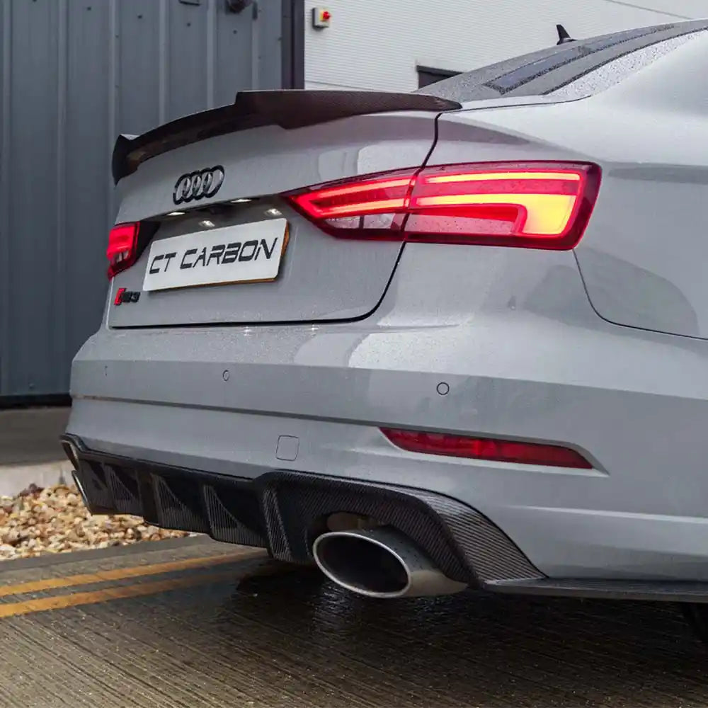 Audi RS3 8V Saloon Rear Carbon Diffuser With Dtm Light - view 4