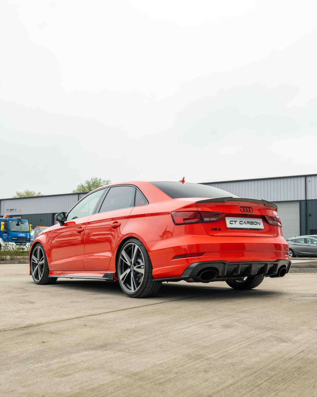 Audi RS3 8V Saloon Rear Carbon Diffuser With Dtm Light - view 9