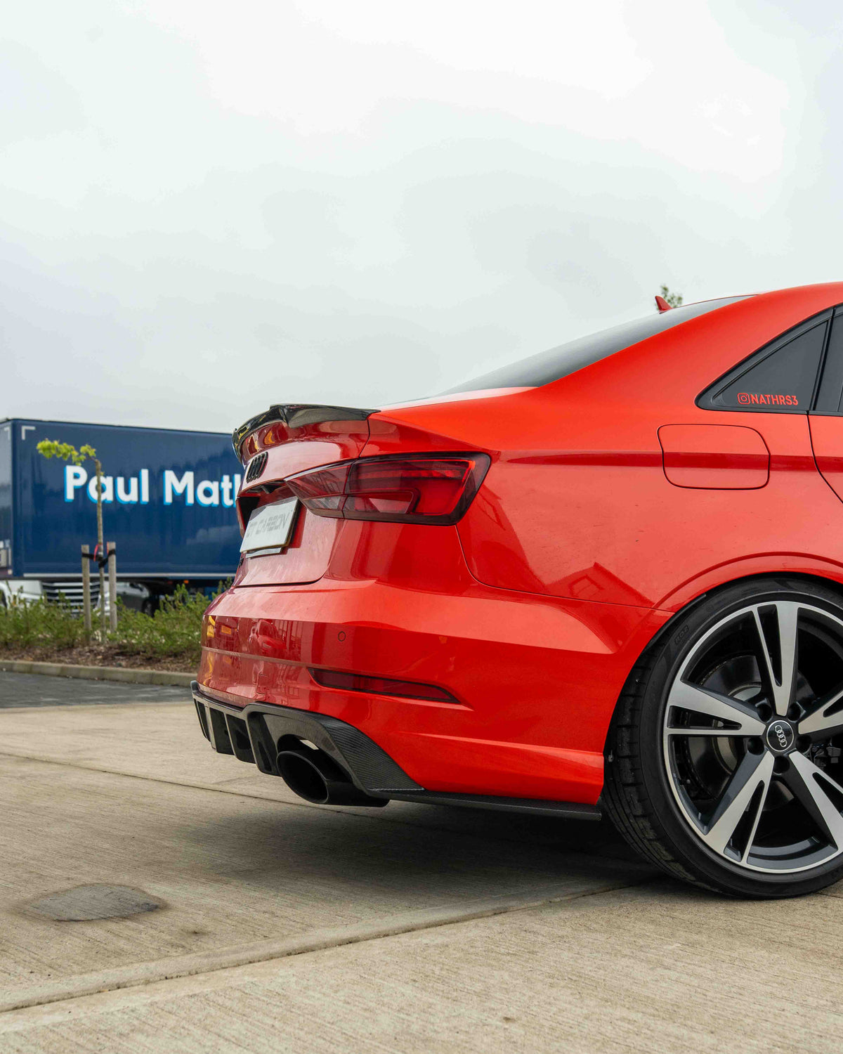 Audi RS3 8V Saloon Rear Carbon Diffuser With Dtm Light - view 8