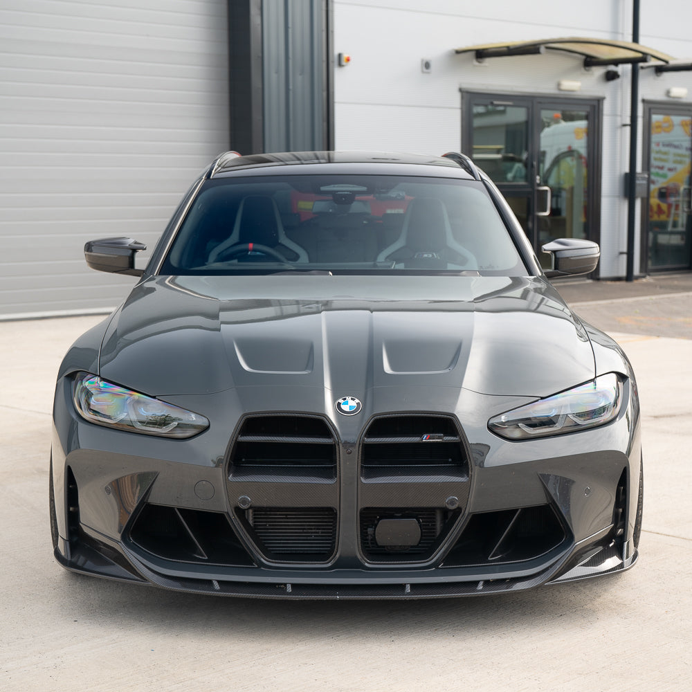 BMW M3/M4 G80/G81/G82/G83 Carbon Fibre Grille - With Acc - V1 - view 2