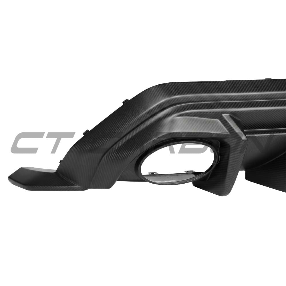 Audi RS3 8Y Sportback 2025+ Matte Carbon Fibre Rear Diffuser - V1 - CT Design - view 6