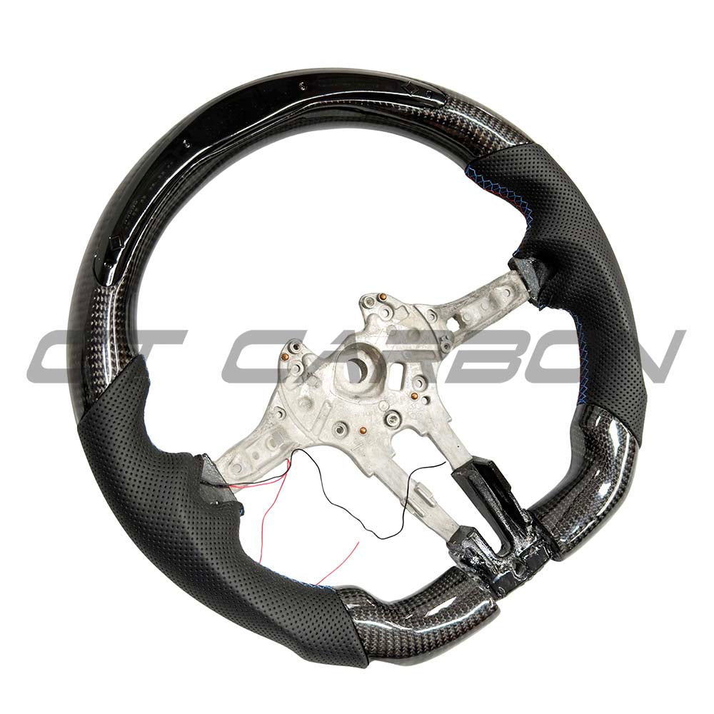 BMW Fxx Carbon Fibre/leather/led Flat Bottom Steering Wheel - view 2