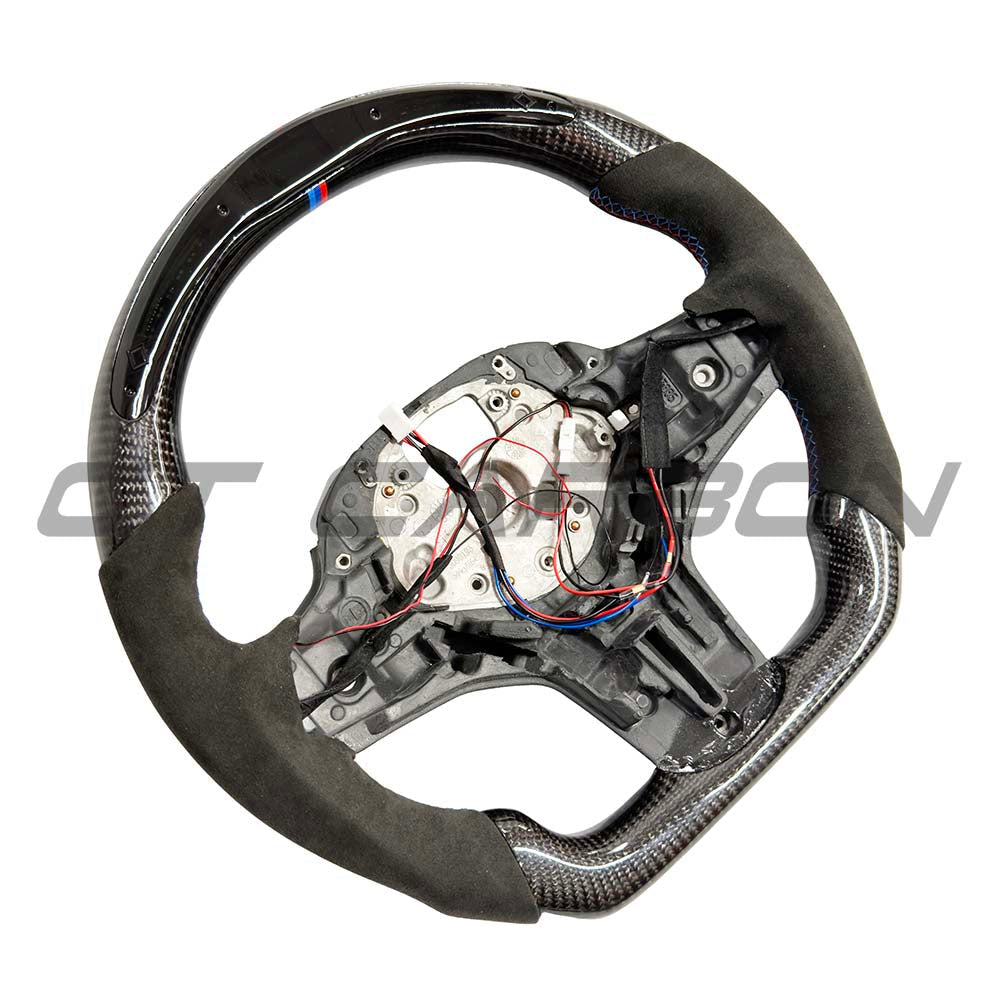 BMW Gxx Alcantara/carbon Fibre Flat Bottom Steering Wheel With Heating & Led - view 2