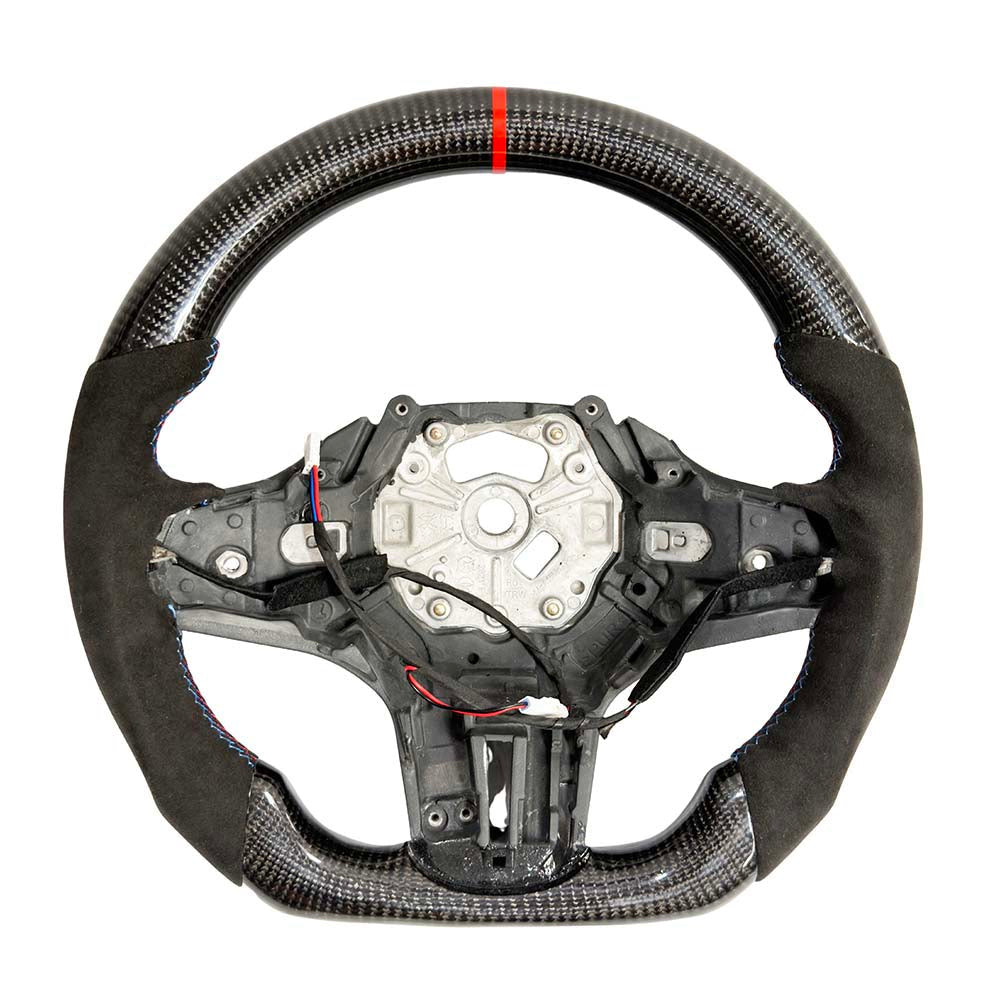 BMW Gxx LCI Alcantara/carbon Fibre Flat Bottom Steering Wheel With Heating