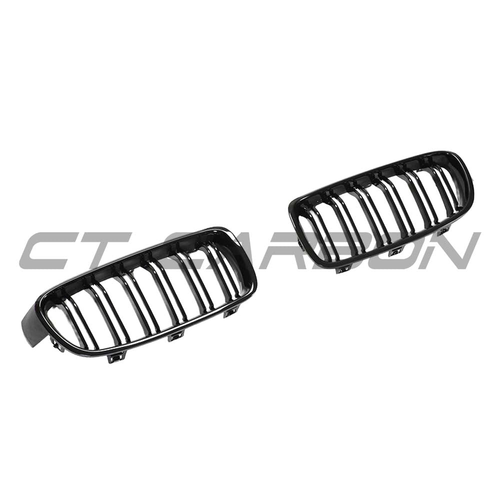 BMW F30/F31 3 Series Black Double Slat Grilles - view 2