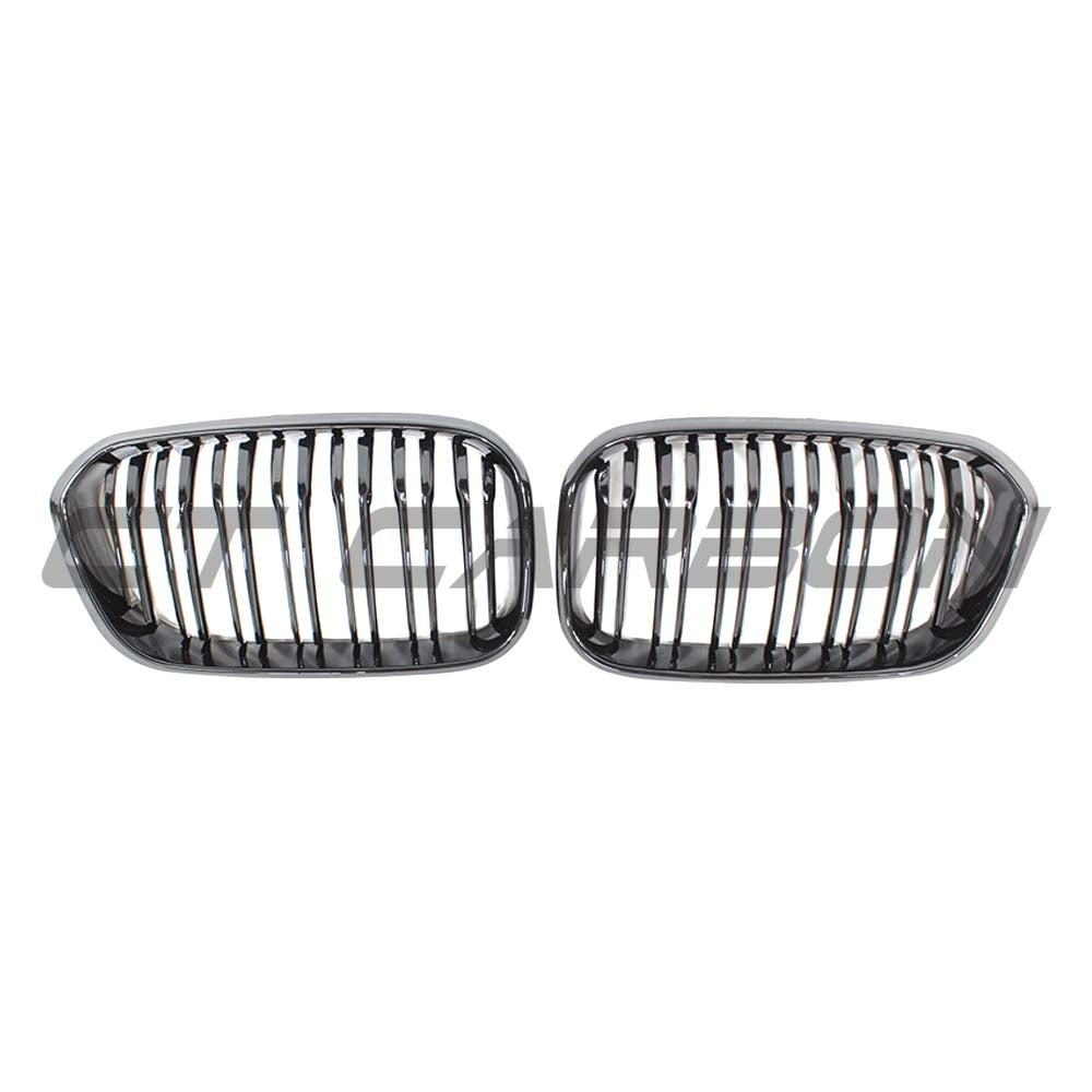 BMW F20 1 Series LCI Double Slat Gloss Black Grilles - view 2