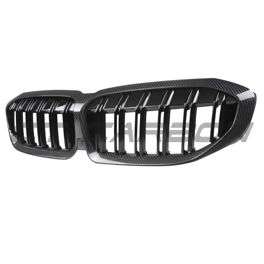BMW 3 Series G20/G21 2018-2022 Carbon Fibre Double Slat Grille - view 6