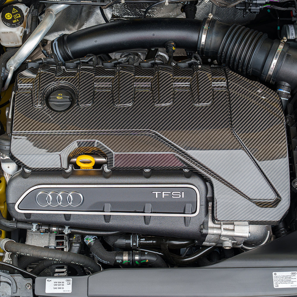 Audi RS3 8Y 2020+ Carbon Fibre Engine Cover Kit - view 5