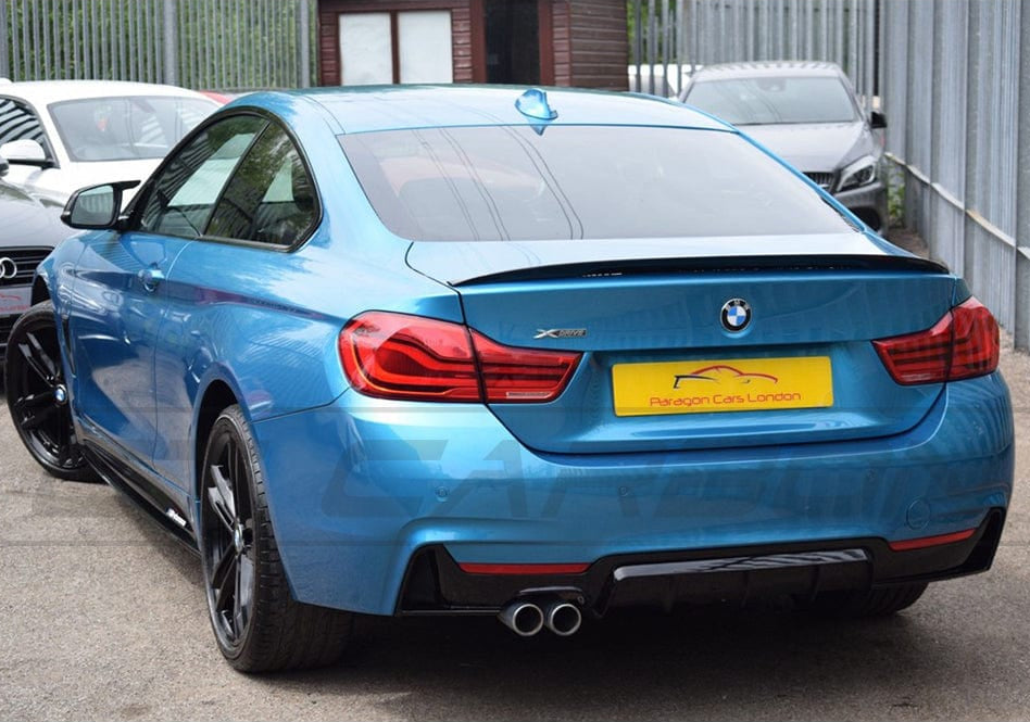 BMW 4 Series F32/F33/F36 Gloss Black Twin Left Exit Exhaust Diffuser - V2 - view 3
