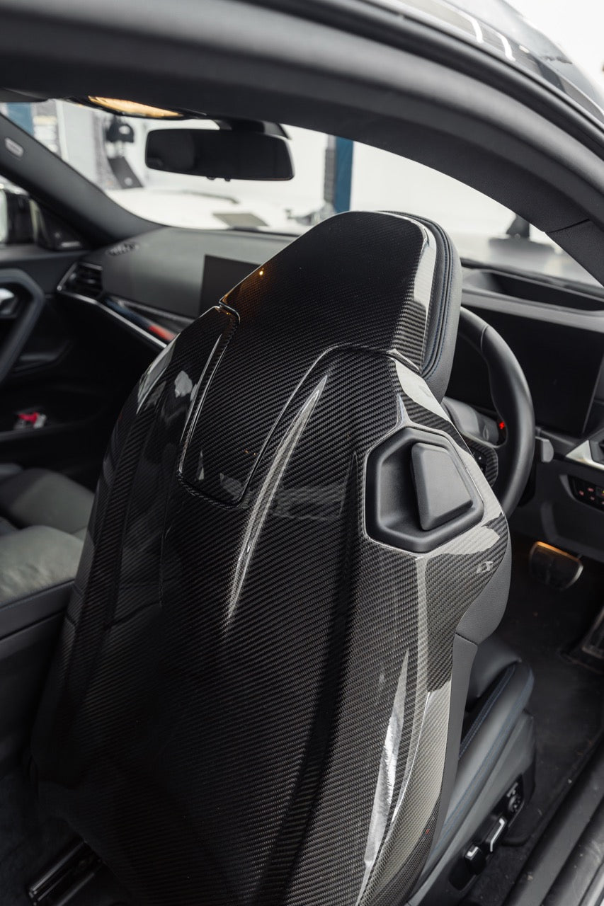 BMW G42, M2 G87 & M4 G82 Pre-Preg Carbon Fibre Full Seat Back Covers by FORM | Forge Automotive