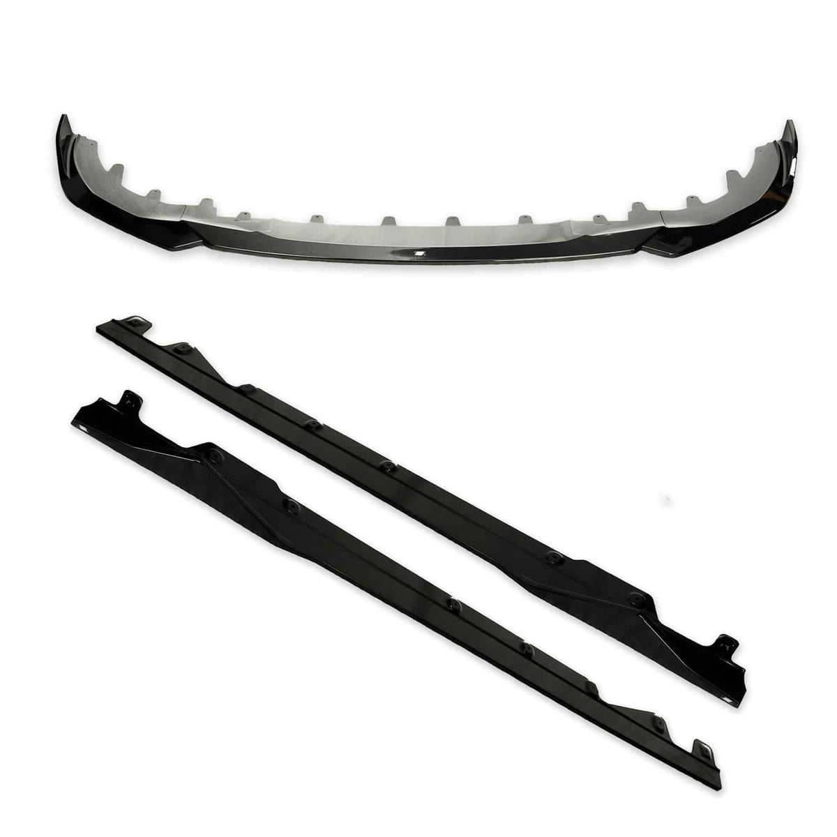 BMW 2 Series M Sport & M240i G42 Gloss Black Front Splitter & Side Skirt Pack by FORM | Forge Automotive